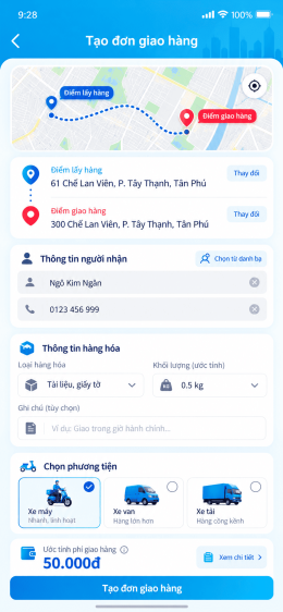 App vận chuyển